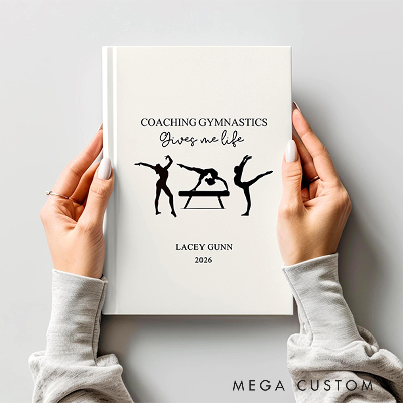 Personalized A5 Gymnastics Coach Journal with Name Gift Gymnast Lined Journal Gift For Gymnastics Coach Teacher Gymnastics Lover