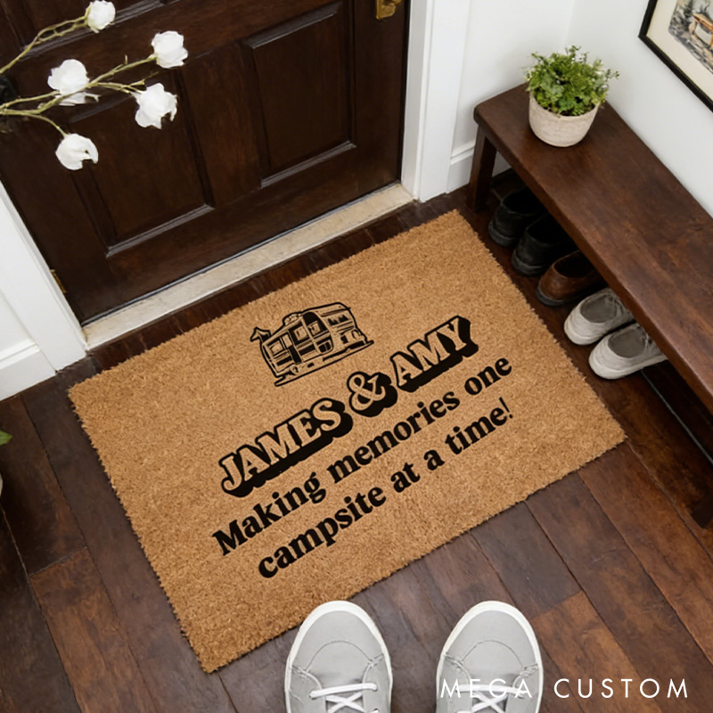Personalized Caravan Doormat Customized Outdoor Rug Housewarming Gift Caravan Gift Mobile Home Doormat