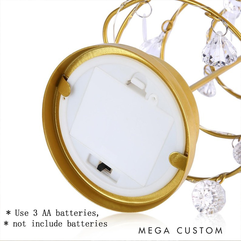 Personalized Christmas Tree Lights Custom Crystal Chandelier 1-16 Names Family Tree Night Light Family Gift