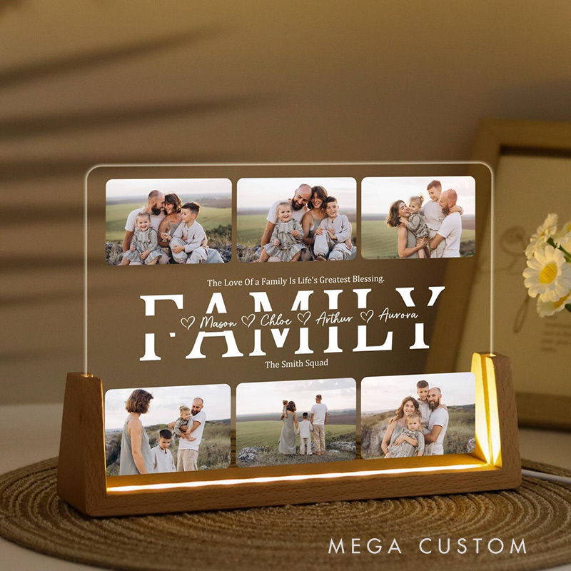 Personalized Photo Night Light Photo Collage LED Light Custom Photo Lamp Mother's Day Gift Birthday Gift for Mom