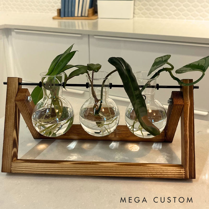 Personalized Plant Propagation Station Plant Gift Desk Decor for Gardener and Gardening Lovers
