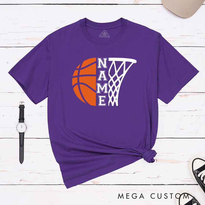 Personalized Basketball T-Shirt with Your Name for Men and Women