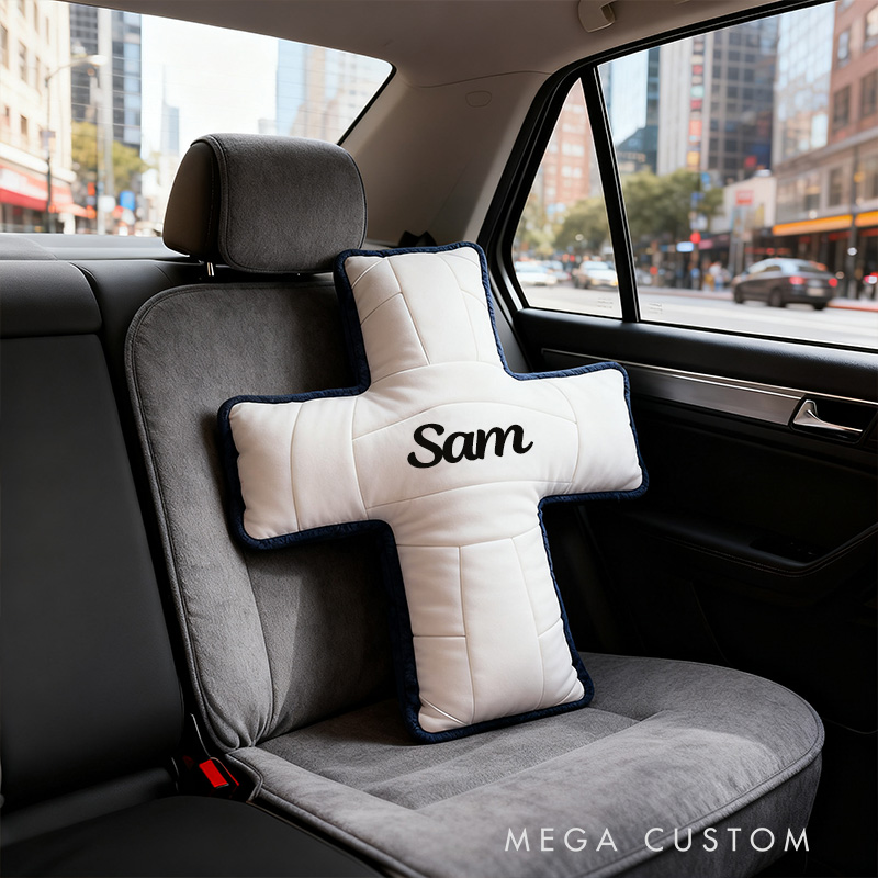 Personalized Volleyball Ball Cross Pillow with Custom Home Decor Graphic 3D Print Pillow Christian Sports Gift Religious Gift for Volleyball Lover