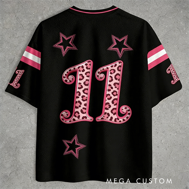 Personalized Sport-Themed Statue of Liberty Jersey with Custom Leopard Print Number for Sport Fans