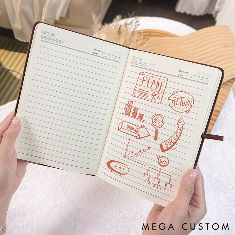 Personalized Two-State Leather Journal Long Distance Gift for Traveling Lovers