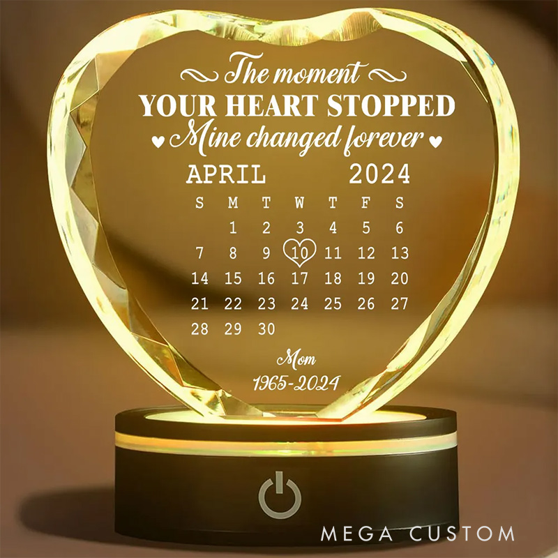 Personalized Memorial LED Led Light Night Light The Moment Sympathy Gift 