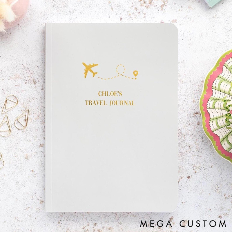Personalised A5 Travel Journal Softback Notebook Travel Gift Travellers Gifts Travel Planner Travel Organiser