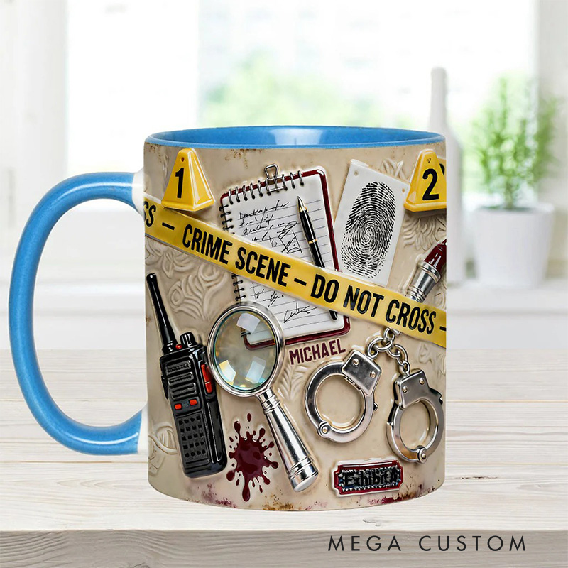 Personalized 2D Flat Crime Detective Mug TV Show Mug Movie Lover Gift for Friend Birthday Gift