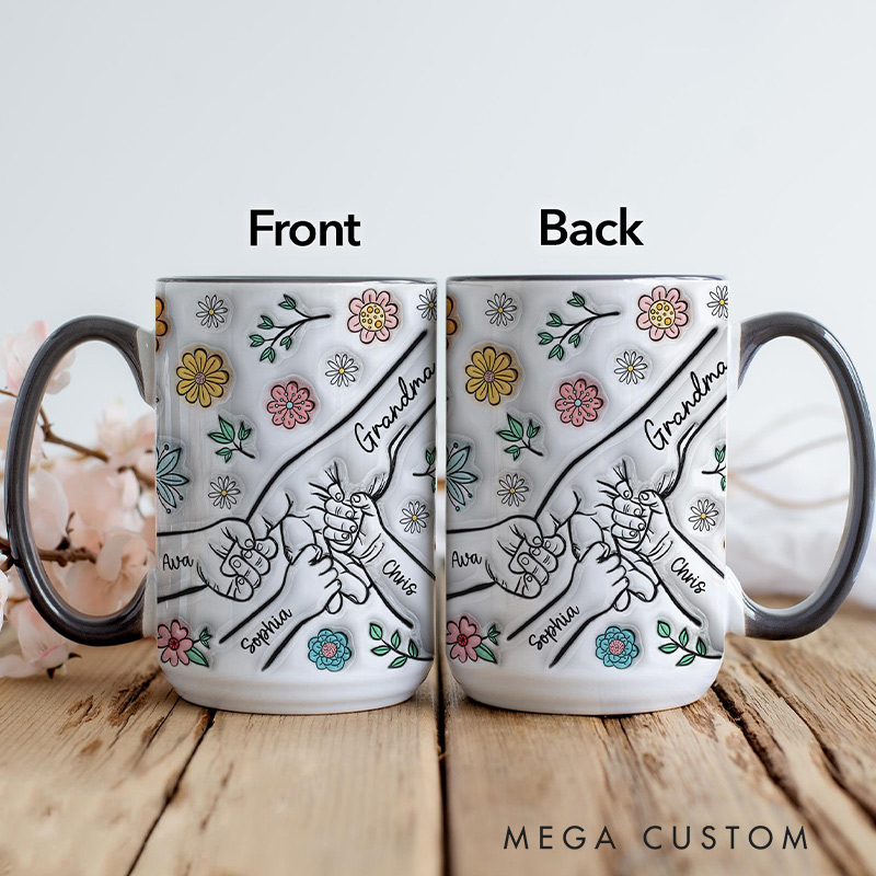 Personalized Grandma Cup Custom Grandma Mug Gifts from Grandkids Names Grandchildren Grandmother Birthday Mothers Day Gift 