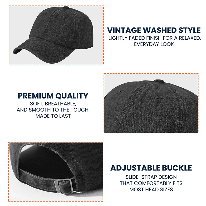 Personalized Vintage Washed Denim Baseball Cap First Dad Now Grandpa with Kids' Names Cap Gifts for Grandpa Dad 