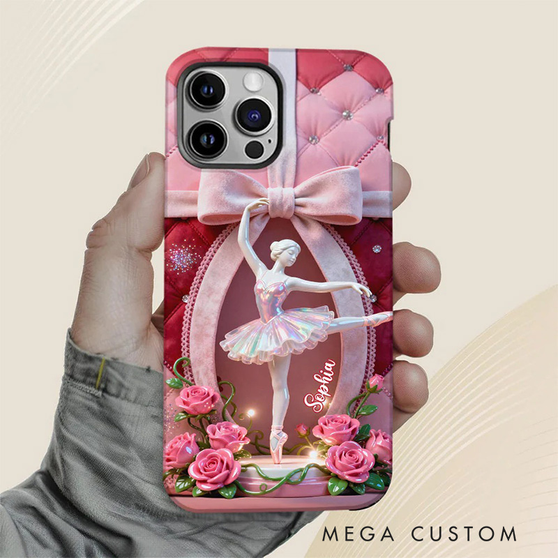 Personalized 2D Flat Just A Girl Who Loves To Dance Phone Case Dance Lover iPhone Case Ballet Gift