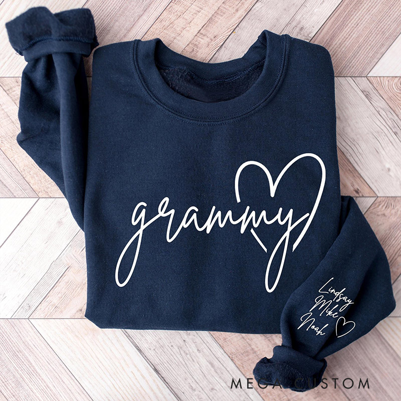 Personalized Grammy Sweatshirt Custom Grandkids Names Grandma Gift Mother's Day Gift 
