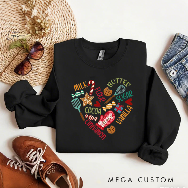 Personalized Baking Love Sweatshirt Gift For Bakers Cooker Sweatshirt Chef Mother Shirt for Baking Lovers