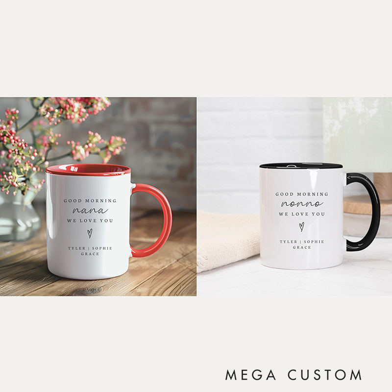 Personalized Grandma Mug Gift from Grandkids Custom Gifts for Gigi Nana Unique Grandmother Present from Grandchildren Morning Coffee Cup