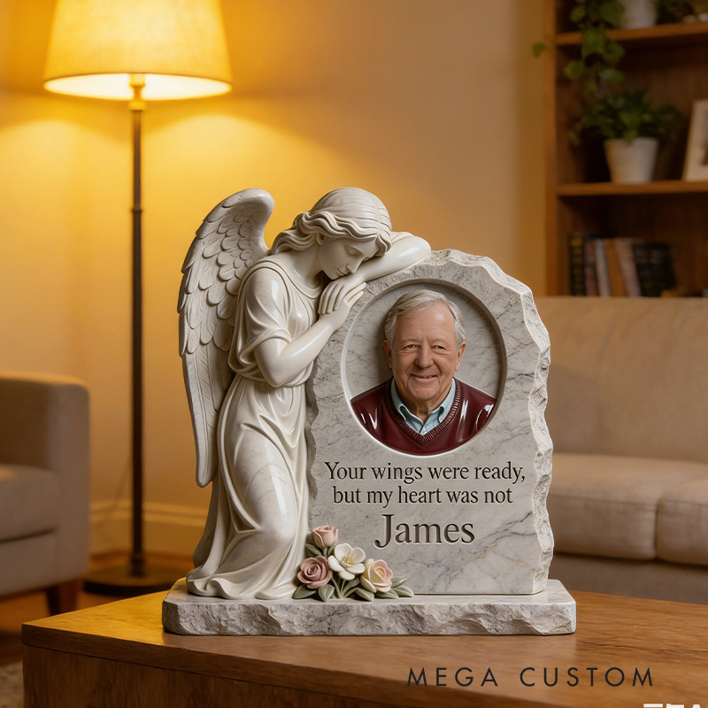 Personalized Memorial Custom Shaped Acrylic Plaque Your Wings Were Ready Sympathy Gift for Family