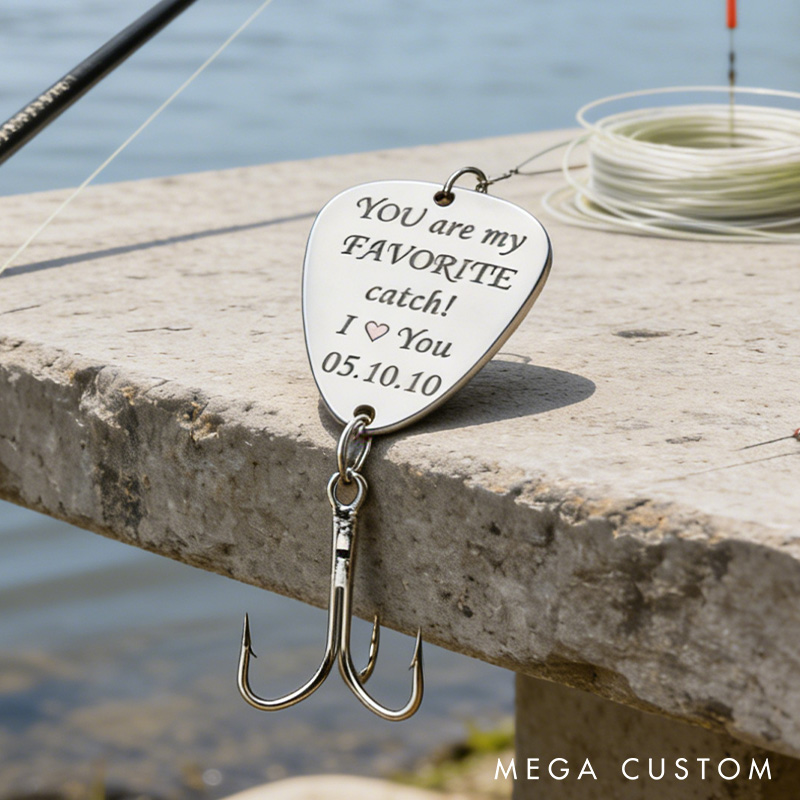 Personalized Fishing Lure Engraved Stainless Steel Fisherman Gift Outdoors Fishing Lover
