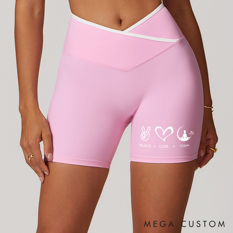 Personalized Yoga Shorts Gym Fitness Hot Pants High Waist Women’s Yoga Shorts Quick Dry Gym Fitness Shorts for Yoga Lover
