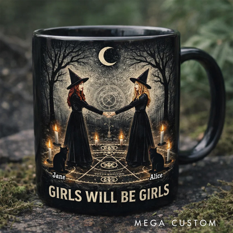 Personalized Girls Will Be Girls Magical Mug Coffee Mug Magic Lover Mug Witchcore Gift Coffee Mug