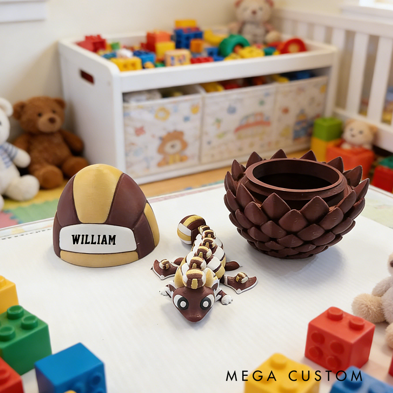 Personalized 3D-Printed Volleyball with Custom Name Design