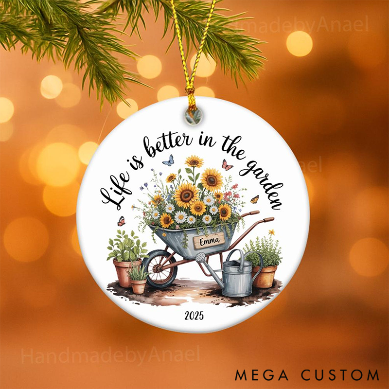 Personalized Gardening Ornament Custom Gardener Gift for Gardening Lover