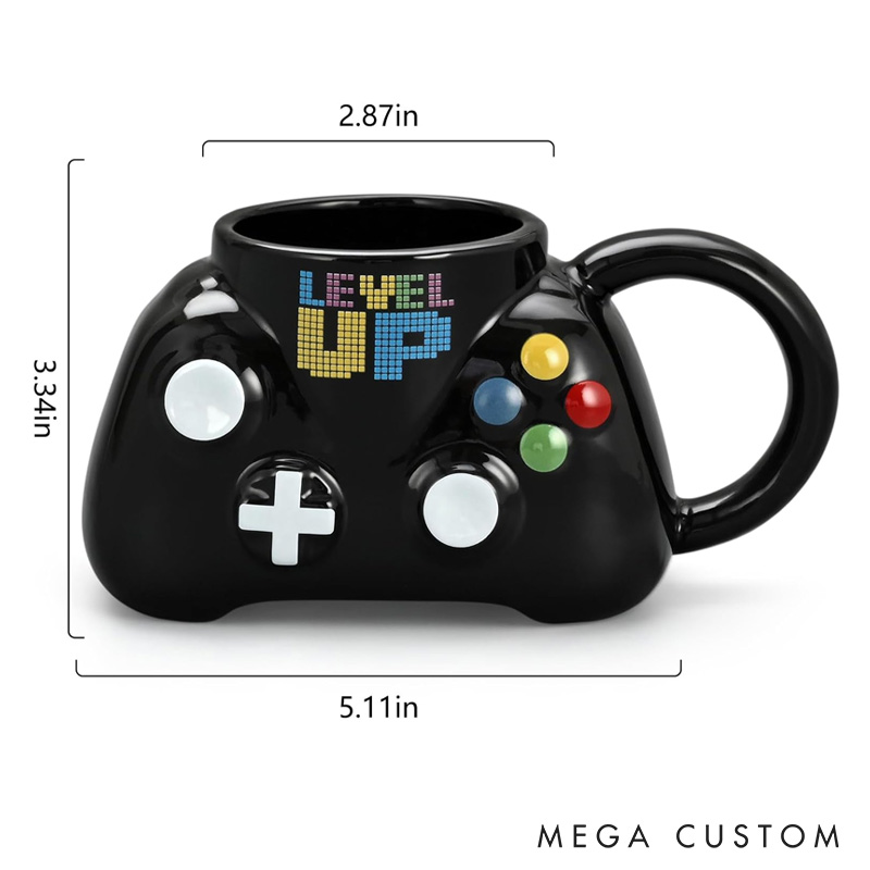 Personalized Gamer Controller Mug Custom Teenagers and Boys Gamer Coffee Cups Gamer Gift for Brother Boyfriend