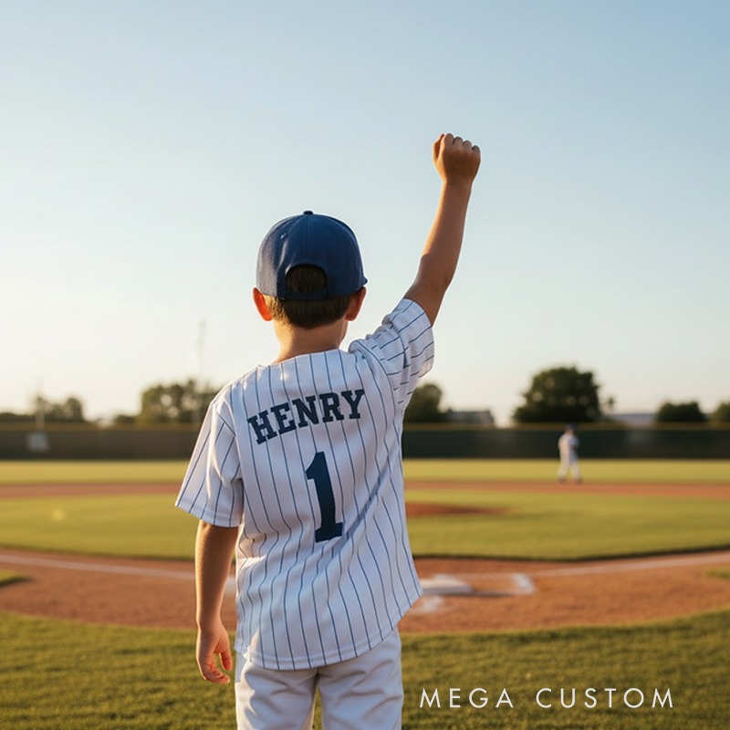Personalized Kids Baseball Jersey Custom Name Number Soft Polyester Sports Shirt for Little Athletes