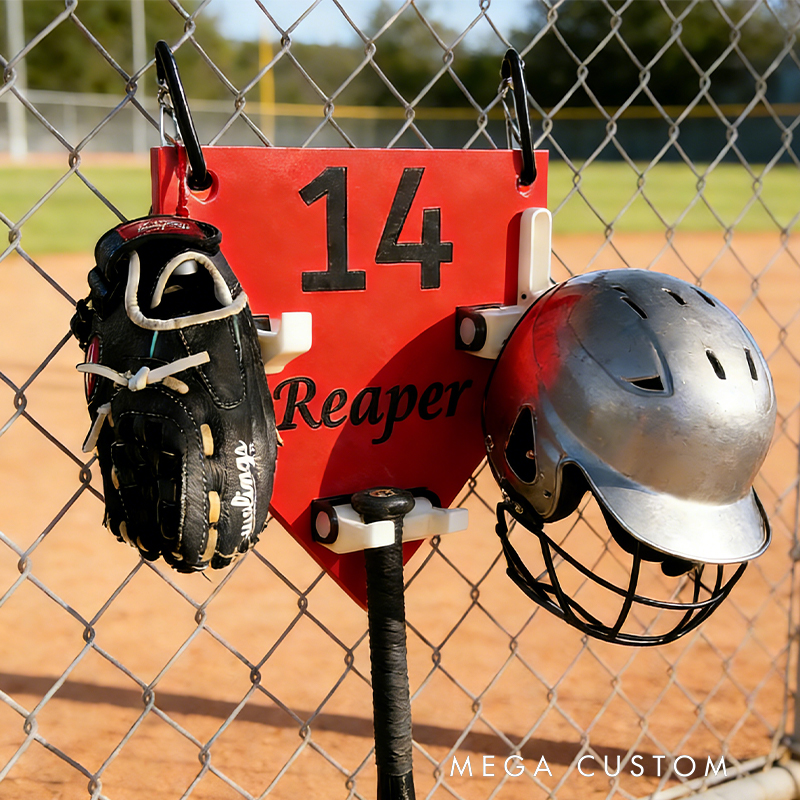 Personalized 3D Printed Dugout Organizer for Baseball and Softball Players   