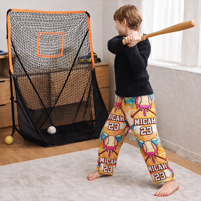 Personalized Baseball Pajama Pants Custom Name and Number for Fans