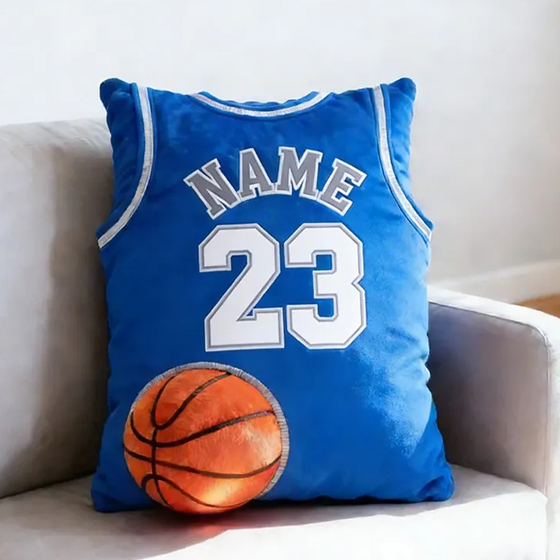 Personalized Graphic3DPrint Basketball Jersey Pillow with Custom Name and Number for Fans