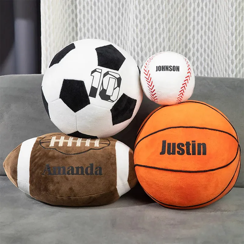 Personalized Soccer Ball Pillow with Custom Number for Sports Enthusiasts and Kids
