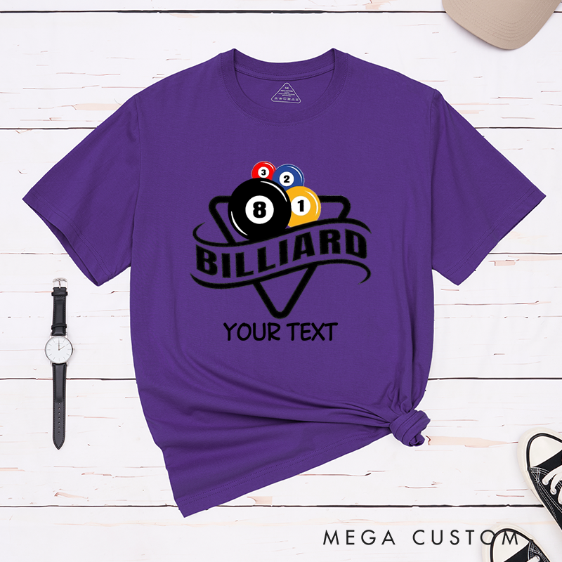 Personalized Billiard and Pool T-Shirts with Custom Your Text - Rack Your Style