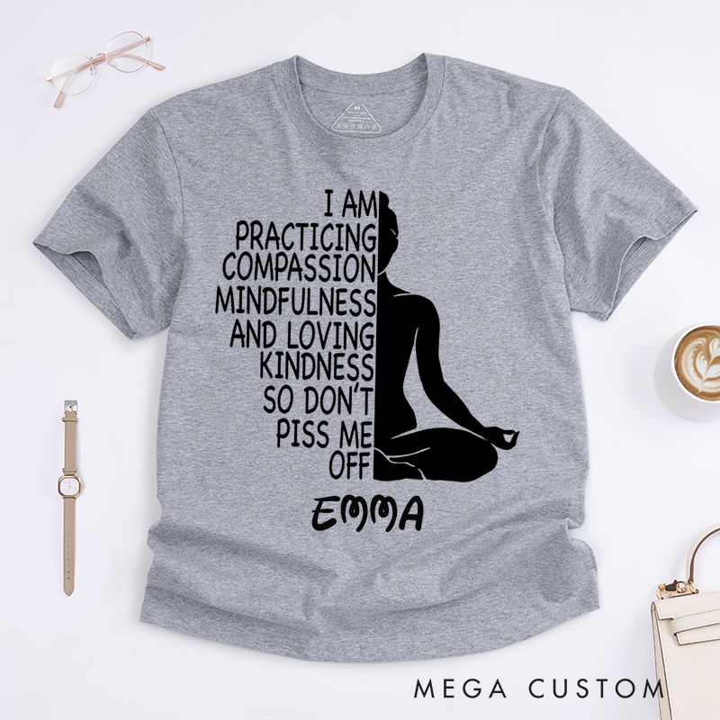 Personalized Meditation T-shirts Yoga T-shirts Yoga Instructor T-shirts Yoga Sports T-shirts Women Yoga Gifts