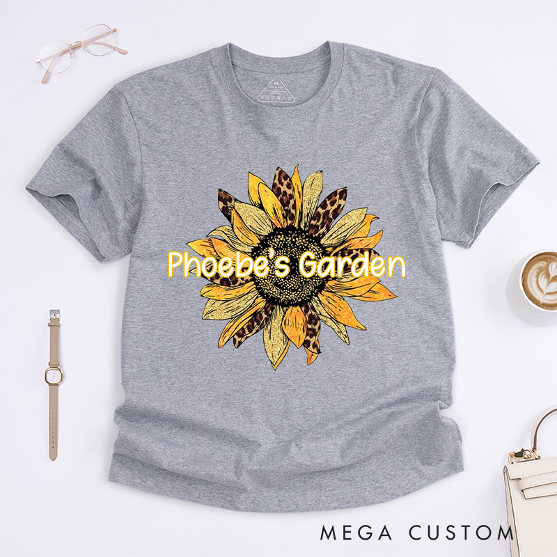 Personalized Sunflower Classic T-Shirts Women Gardener Shirt Plant Lover Tee Shirt Gardening Shirt for Gardener Gift Gardening Lovers Gift