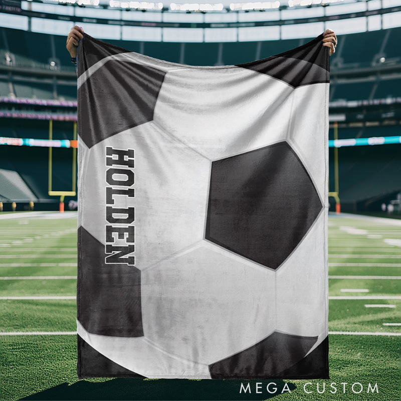 Personalized Game Day Blanket and Custom Name 