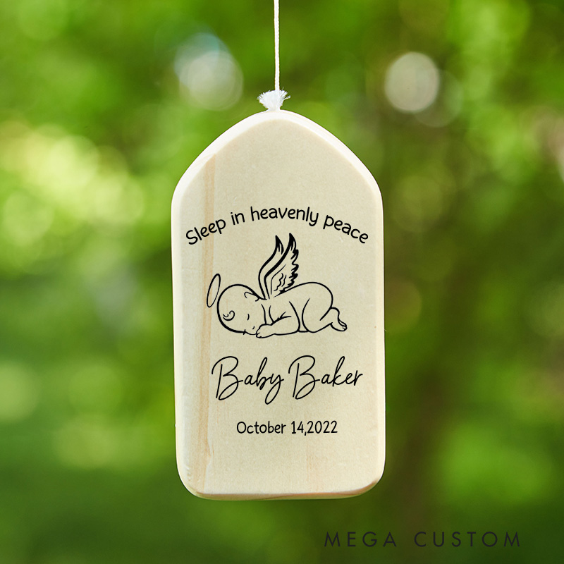 Personalized Memorial Wind Chime Loss of Baby Miscarriage Wind Chimes Infant Sympathy Gift Bereavement Gift 