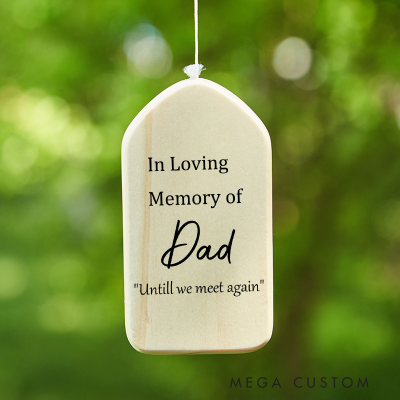 Personalized Memorial Wind Chime Sympathy Chime Custom Sympathy Gift After Loss of Loved One by Weathered Raindrop