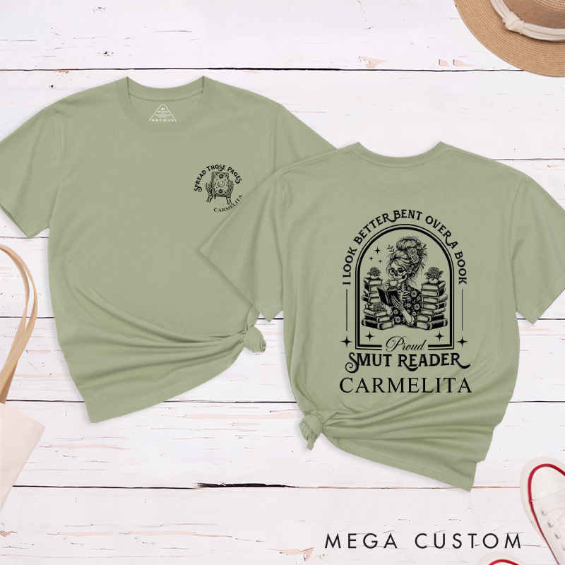 Personalized I Look Better Bent Over a Book Classic T-Shirts Proud Smut Reader Shirt Dark Academia Bookish Shirt Gift for Book Lover Gift