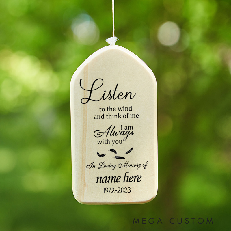 Personalized Wind Chimes for Loss of Loved One Prime Windchimes in Memory of a Loved One Father Mother Sympathy Gifts for Remembrance