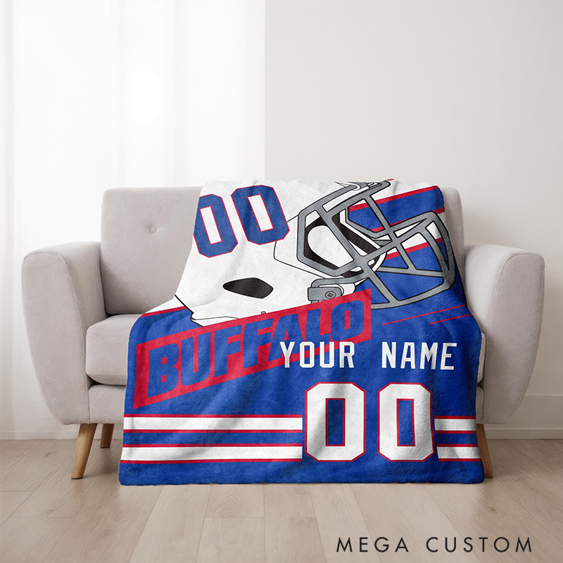 Personalized Football Legacy Blanket Featuring Your Name and Number  