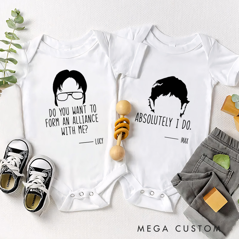 Personalized Do You Want to Form an Alliance with Me Fun Pop Culture Baby Onesie