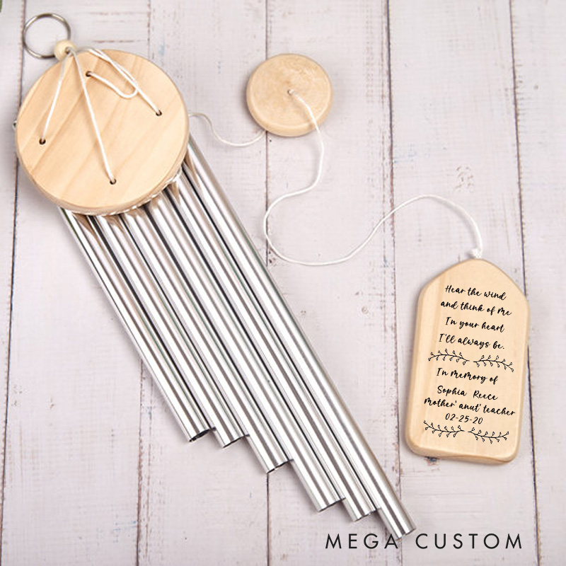 Personalized Wind Chimes Memorial Tribute In Loving Memory Of Wind Chime Remembrance Wind Chine for Loss of Loved One Remembrance Gifts