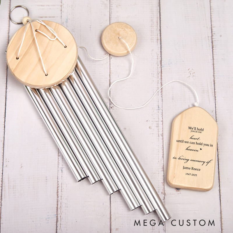 Personalized Memorial Wind Chimes Bereavement Sympathy Gift for Loss of Mother Mom Father Dad in Memory of A Loved One Wind Chimes 