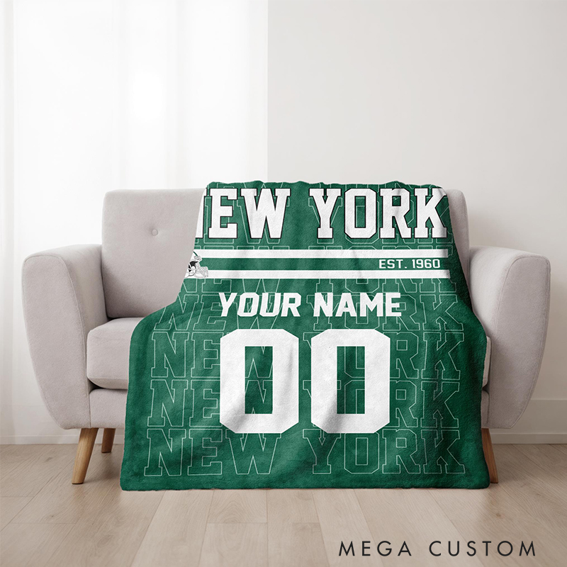 Personalized Bold Team Name Blanket Featuring Player Details
