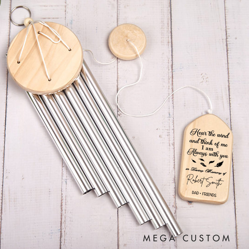 Personalized Memorial Wind Chimes with Name Sympathy Gift Loss of Parents Loved One Grieving Gift In Loving Memory of Those We Cherish Wind Chimes 