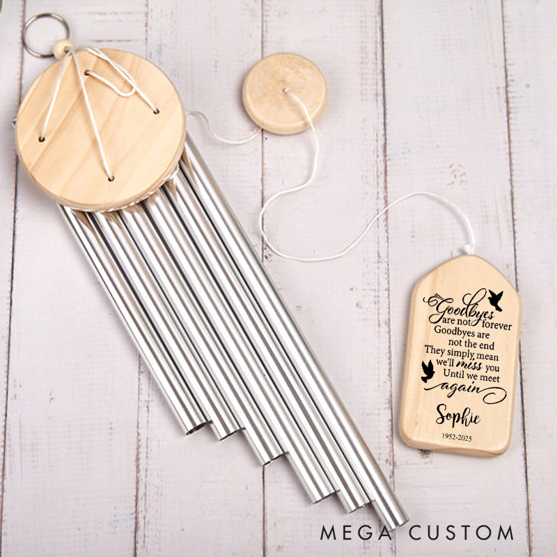 Personalized Memorial Wind Chimes for Loss of Mom for Loss of Mother Father Daughter Brother Sister Son Dad Mom Husband Wife Best Friend Keepsake