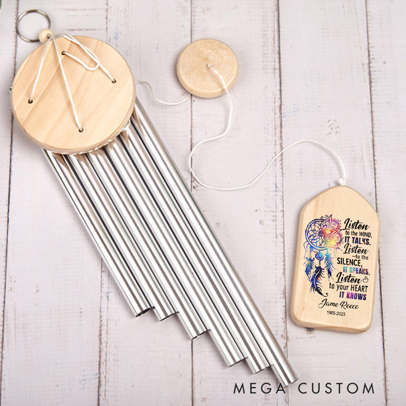 Personalized Memorial Wind Chimes for Loss of Loved One Prime Sympathy Remembrance Chime In Loving Memory Bereavement Gift