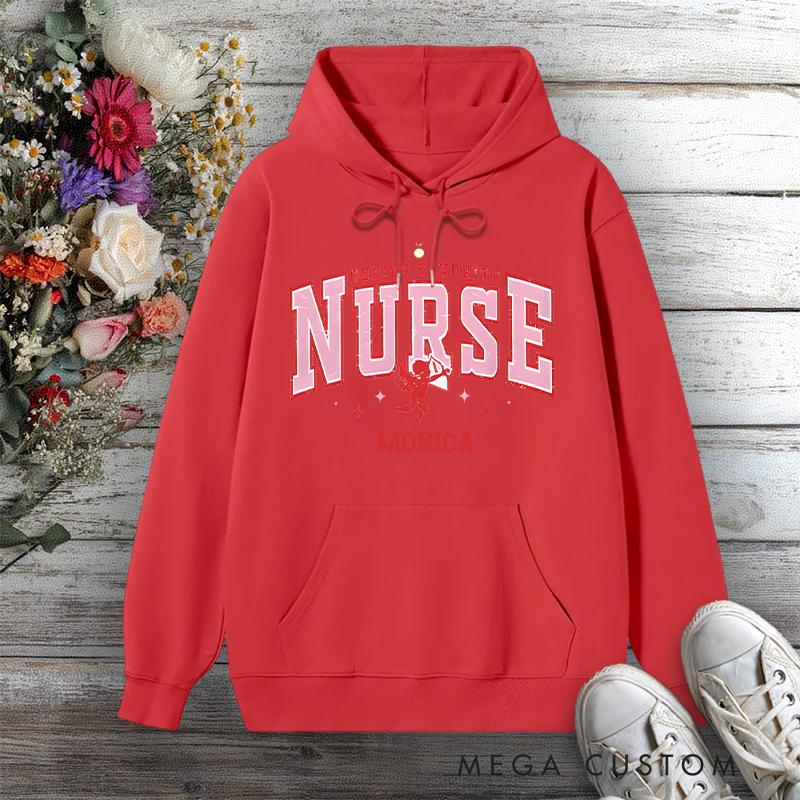 Personalized Hoodies for Nurse Cupid's Favorite Nurse Design Hoodies