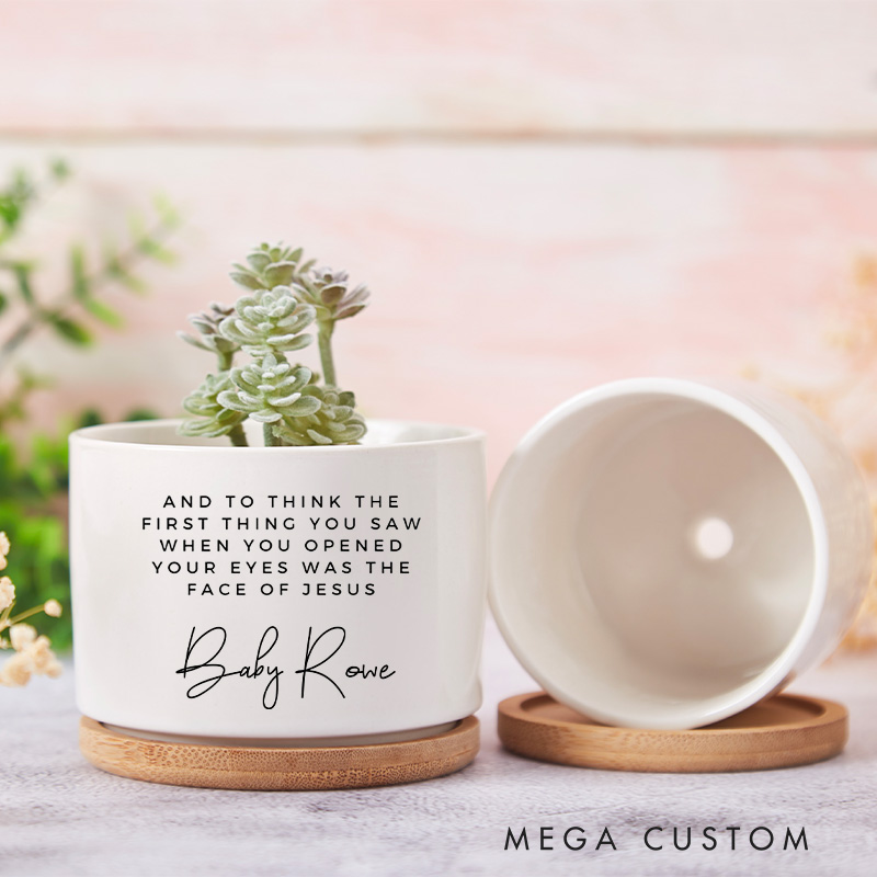Personalized Memorial Planter Miscarriage Gift Baby Loss Remembrance Infant Loss Memorial Planter Planted on Earth Blooming Sympathy Gift