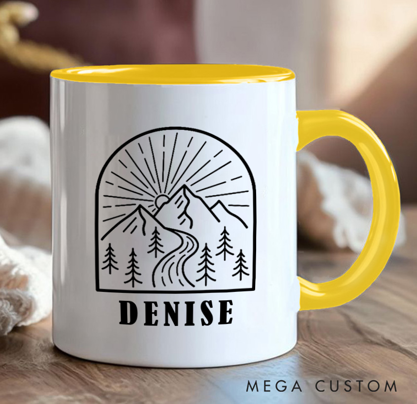 Personalized Mountain Adventurers Mug Camping Hiking Coffee Mug Gift for Travel Outdoors Lovers