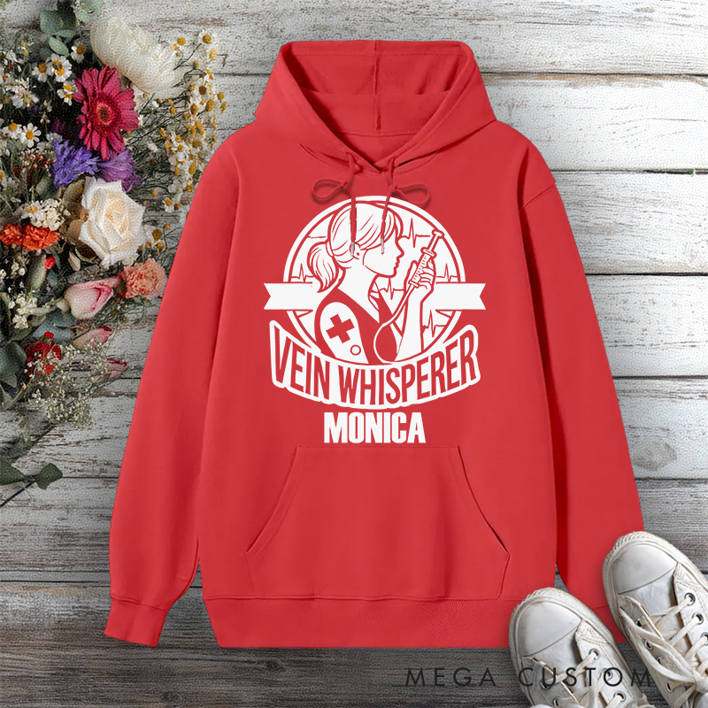 Personalized Hoodies for Nurse Vein Whisperer Nurse Edition Design Hoodies International Nurse Day Gift
